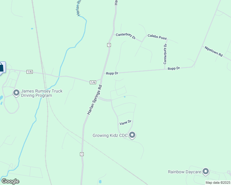 map of restaurants, bars, coffee shops, grocery stores, and more near 16 Compound Circle in Martinsburg