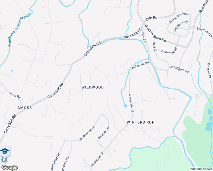 map of restaurants, bars, coffee shops, grocery stores, and more near 1104 Grist Court in Fallston