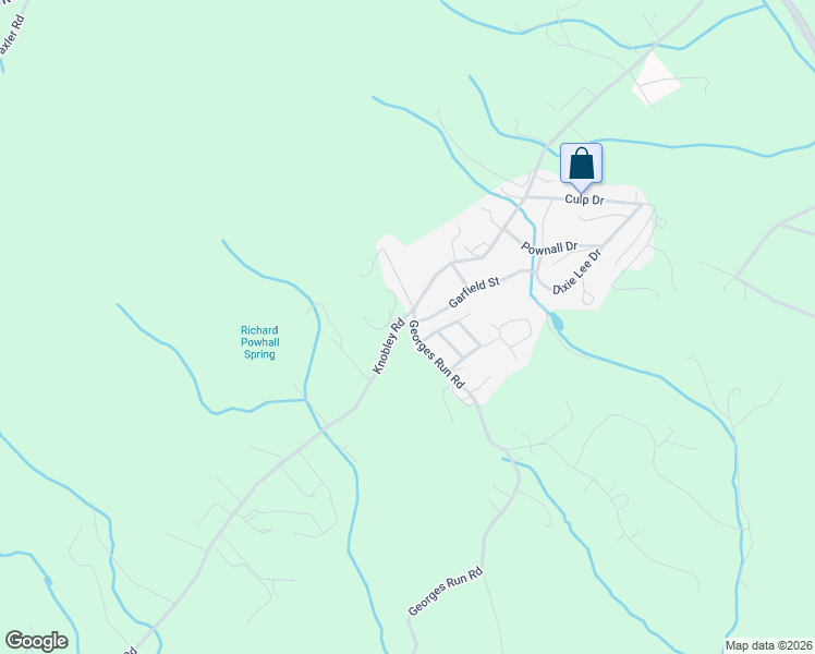 map of restaurants, bars, coffee shops, grocery stores, and more near 4549 Georges Run Road in Ridgeley