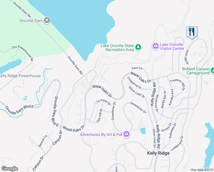 map of restaurants, bars, coffee shops, grocery stores, and more near 4974 Beckwourth Court in Oroville