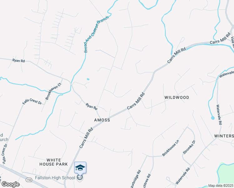 map of restaurants, bars, coffee shops, grocery stores, and more near 1909 Springview Court in Fallston