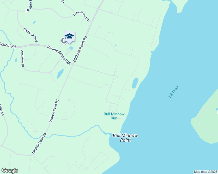 map of restaurants, bars, coffee shops, grocery stores, and more near 132 Willow Oak Court in Elkton