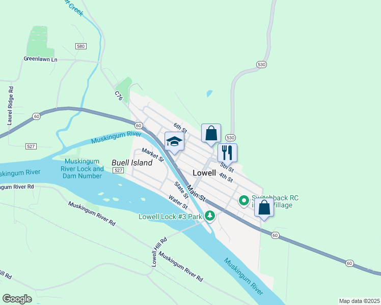 map of restaurants, bars, coffee shops, grocery stores, and more near 312 4th Street in Lowell