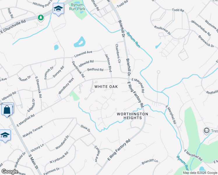 map of restaurants, bars, coffee shops, grocery stores, and more near 4 Peabody Ct in Bel Air