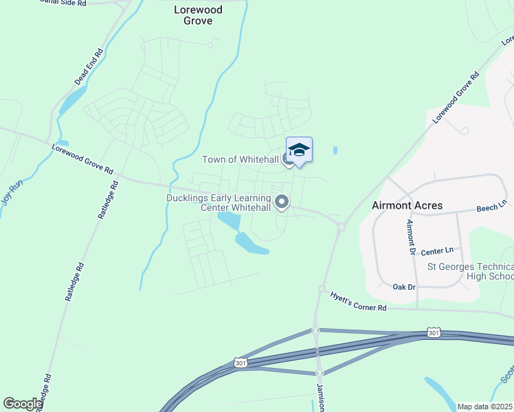 map of restaurants, bars, coffee shops, grocery stores, and more near 1615 Schwinn Street in Middletown