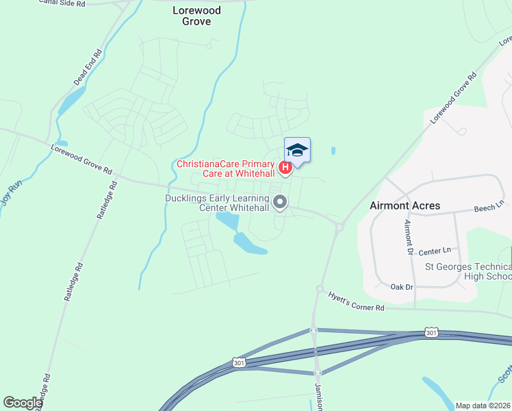 map of restaurants, bars, coffee shops, grocery stores, and more near 1615 Schwinn Street in Middletown