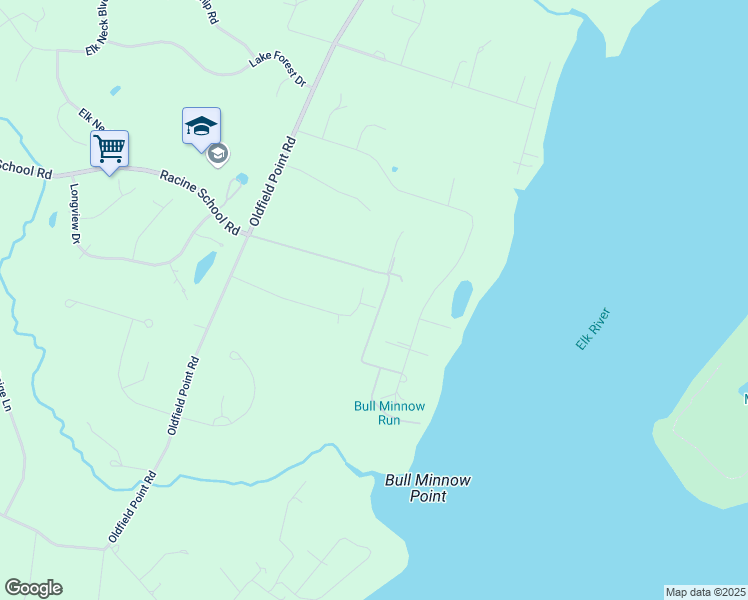 map of restaurants, bars, coffee shops, grocery stores, and more near 132 Willow Oak Court in Elkton