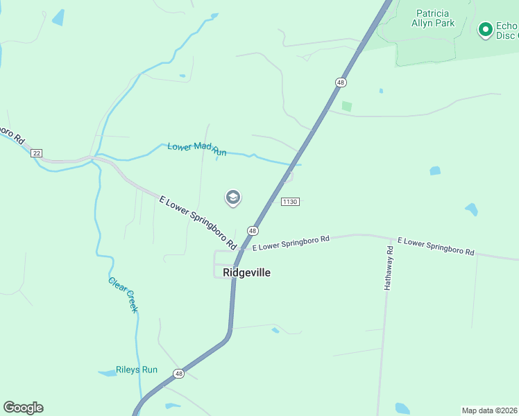 map of restaurants, bars, coffee shops, grocery stores, and more near 6587 Ohio 48 in Springboro