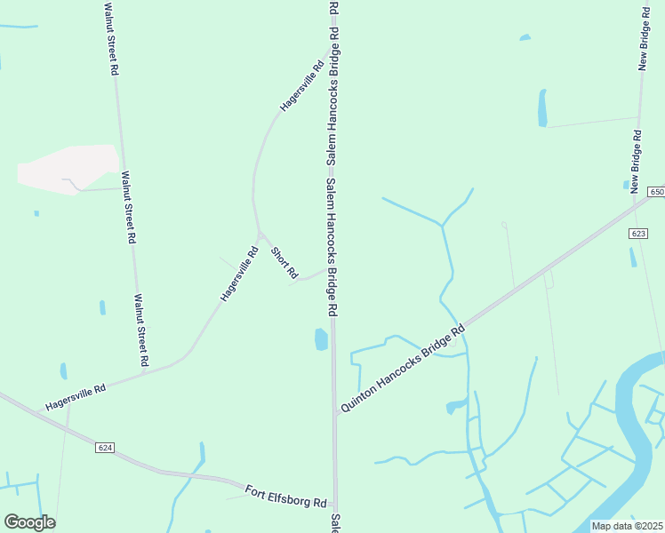 map of restaurants, bars, coffee shops, grocery stores, and more near Salem Hancocks Bridge Road in Salem County