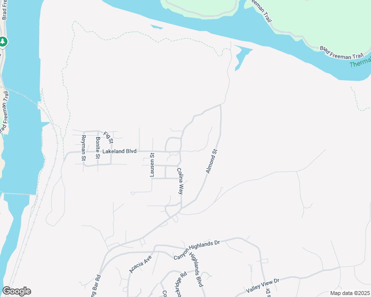 map of restaurants, bars, coffee shops, grocery stores, and more near Colina Way in Oroville