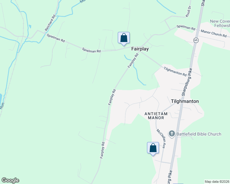 map of restaurants, bars, coffee shops, grocery stores, and more near 7793 Fairplay Road in Fairplay