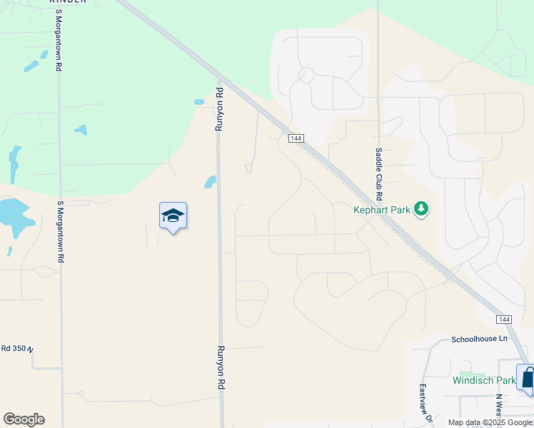 map of restaurants, bars, coffee shops, grocery stores, and more near 3868 Saddle Club South Parkway in Bargersville