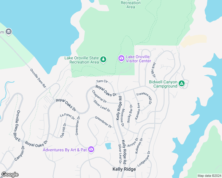 map of restaurants, bars, coffee shops, grocery stores, and more near 32 Tarn Circle in Oroville