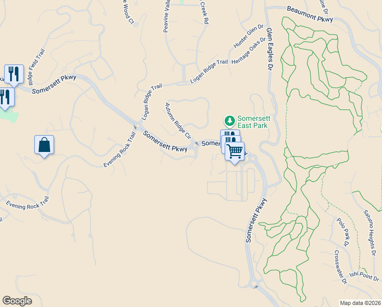 map of restaurants, bars, coffee shops, grocery stores, and more near 1880 Morgan Pointe Court in Reno