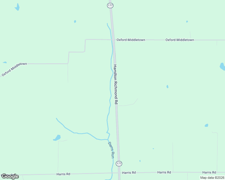 map of restaurants, bars, coffee shops, grocery stores, and more near 5755 Ohio 177 in Hamilton