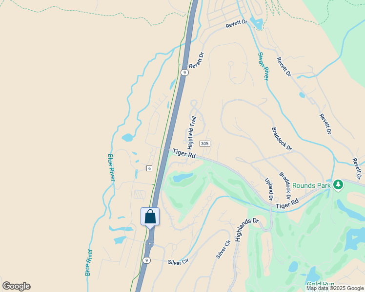 map of restaurants, bars, coffee shops, grocery stores, and more near 25 Chestnut Lane in Breckenridge