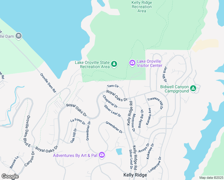 map of restaurants, bars, coffee shops, grocery stores, and more near 5175 Royal Oaks Drive in Oroville