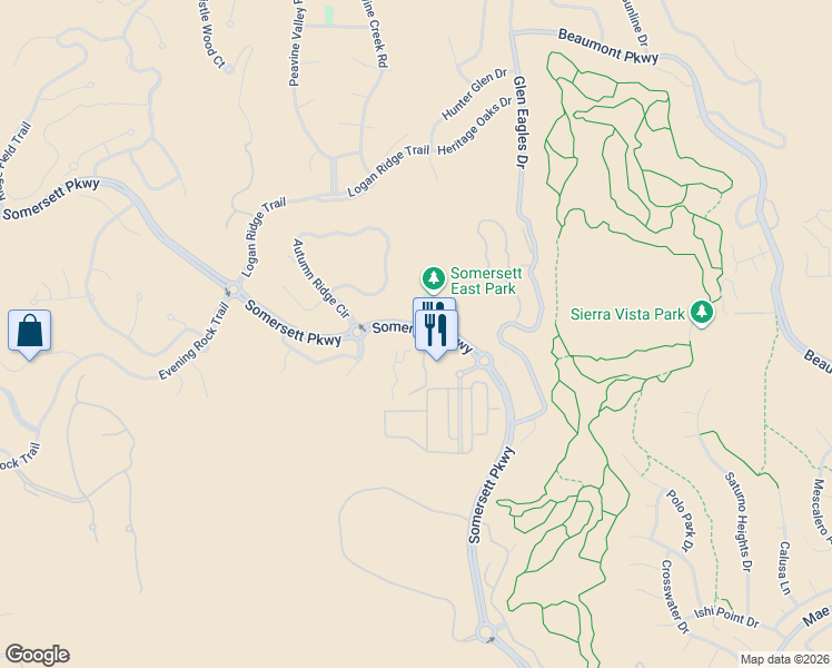 map of restaurants, bars, coffee shops, grocery stores, and more near 7710 Town Square Way in Reno