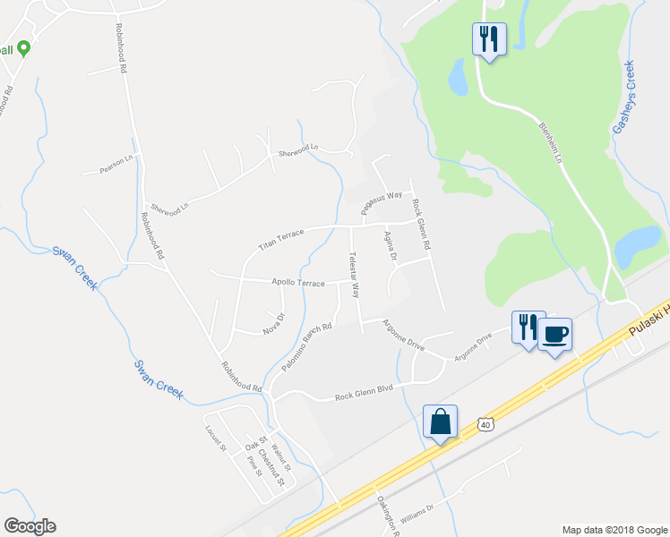 map of restaurants, bars, coffee shops, grocery stores, and more near 2203 Apollo Terrace in Havre de Grace