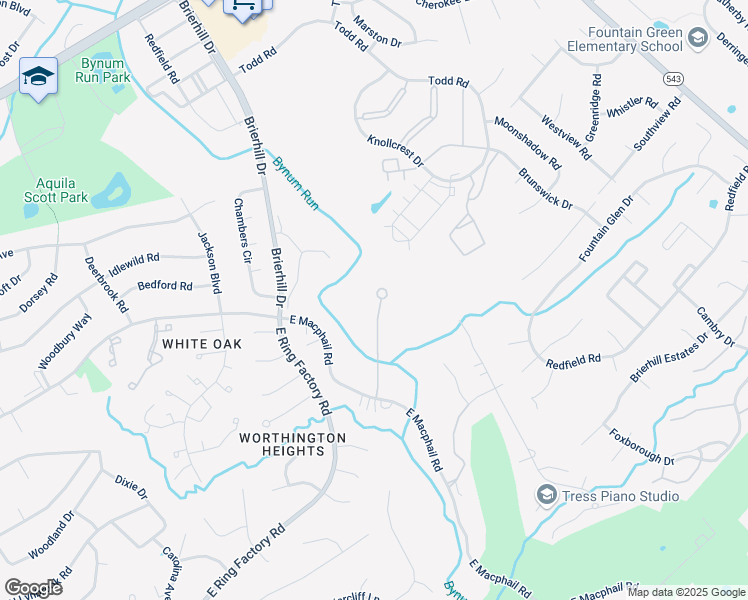 map of restaurants, bars, coffee shops, grocery stores, and more near 900 Macphail Woods Crossing in Bel Air