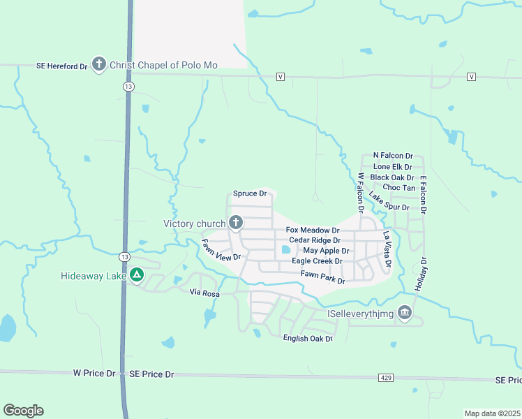 map of restaurants, bars, coffee shops, grocery stores, and more near 1634 Rosewood Drive in Polo