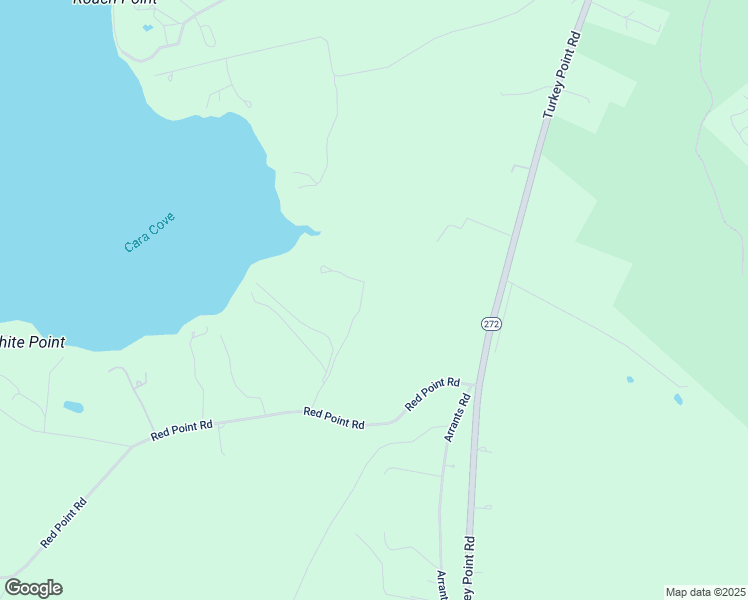 map of restaurants, bars, coffee shops, grocery stores, and more near 96 Red Point Road in North East