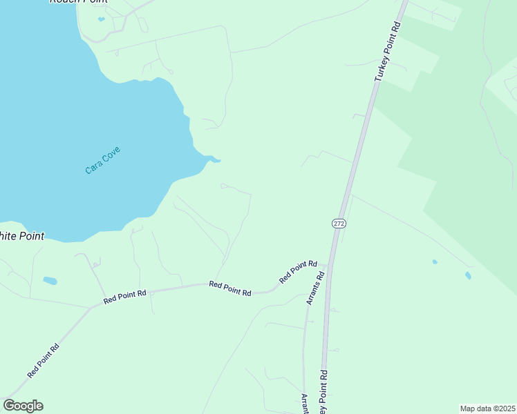 map of restaurants, bars, coffee shops, grocery stores, and more near 96 Red Point Road in North East