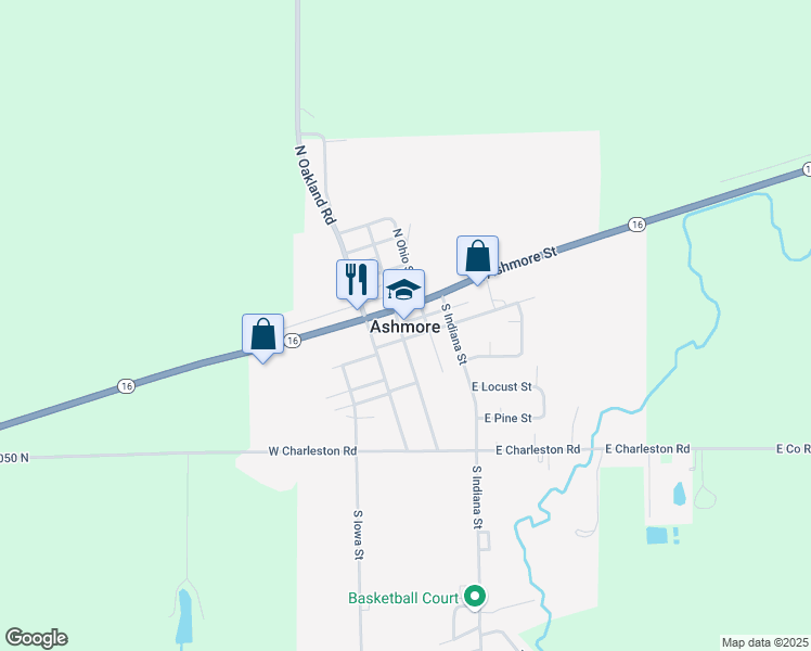 map of restaurants, bars, coffee shops, grocery stores, and more near in Ashmore