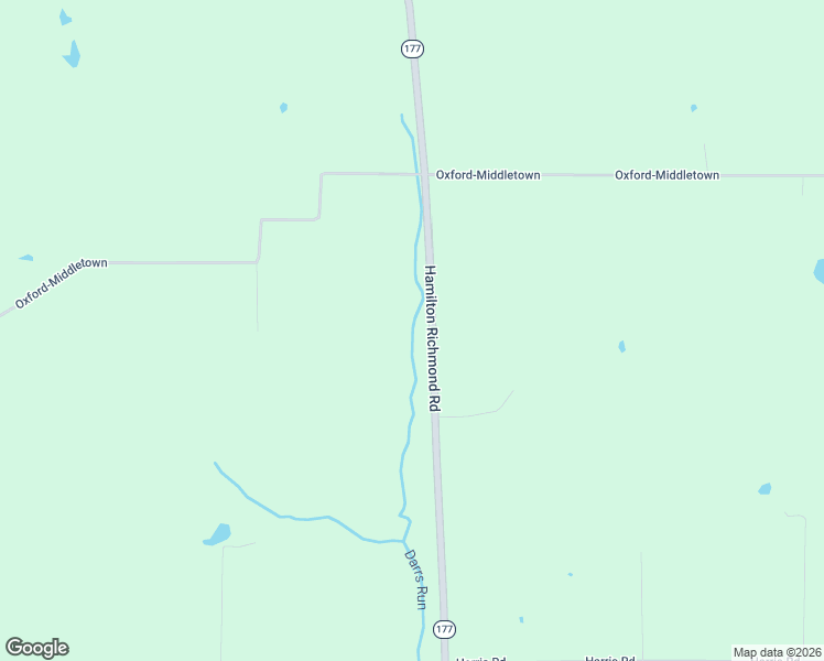 map of restaurants, bars, coffee shops, grocery stores, and more near 5755 Ohio 177 in Hamilton