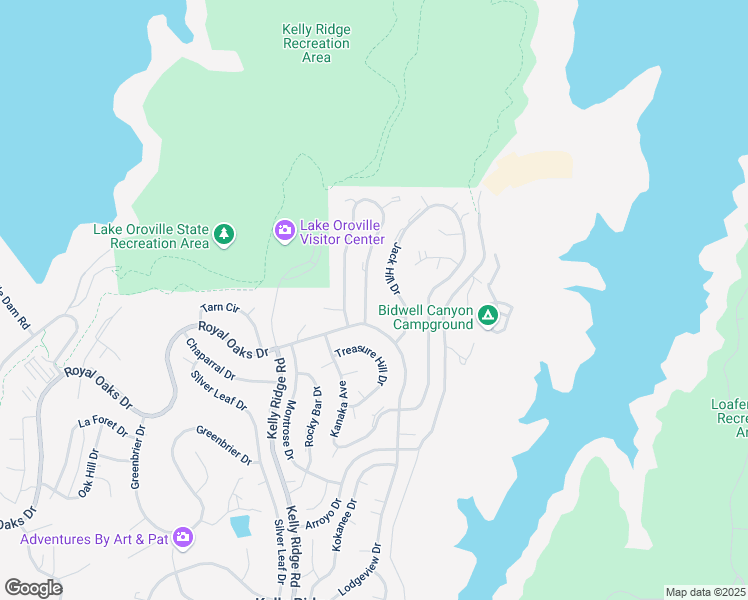 map of restaurants, bars, coffee shops, grocery stores, and more near 6383 Woodman Drive in Oroville