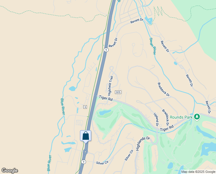 map of restaurants, bars, coffee shops, grocery stores, and more near 25 Chestnut Lane in Breckenridge