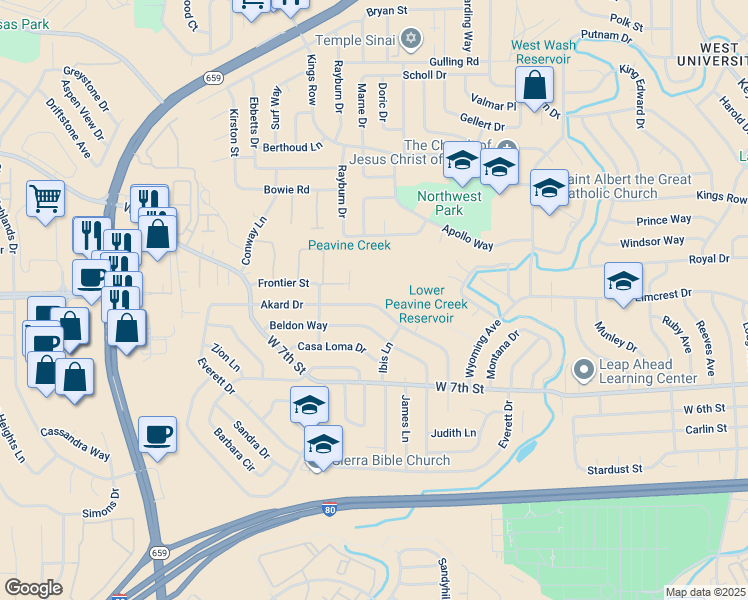 map of restaurants, bars, coffee shops, grocery stores, and more near 1140 Akard Drive in Reno