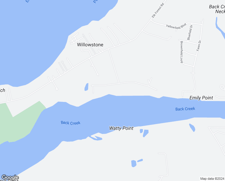 map of restaurants, bars, coffee shops, grocery stores, and more near 60 South Shore Road in Elkton