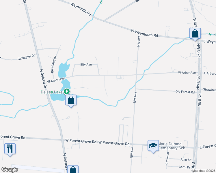 map of restaurants, bars, coffee shops, grocery stores, and more near 3245 Eglantine Drive in Vineland