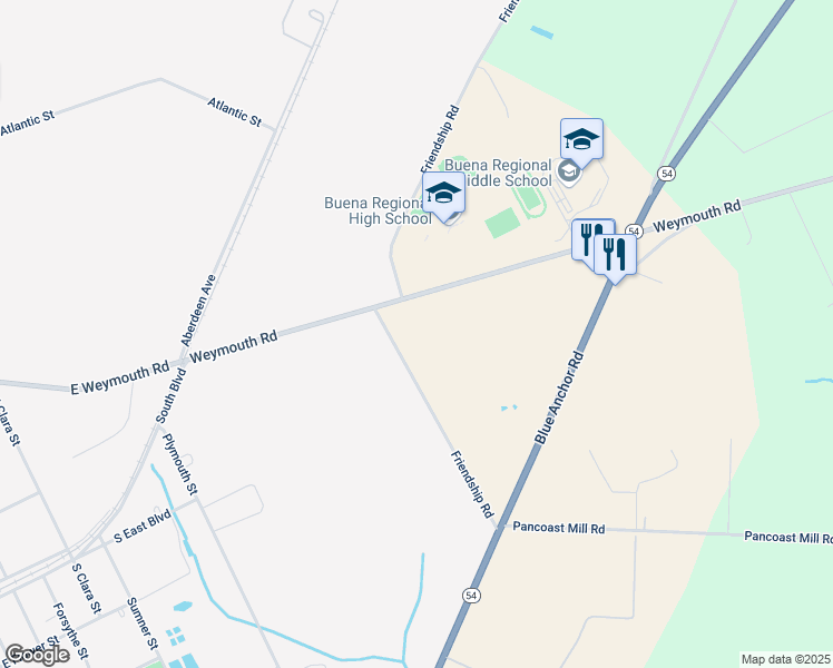 map of restaurants, bars, coffee shops, grocery stores, and more near 125 Weymouth Road in Buena