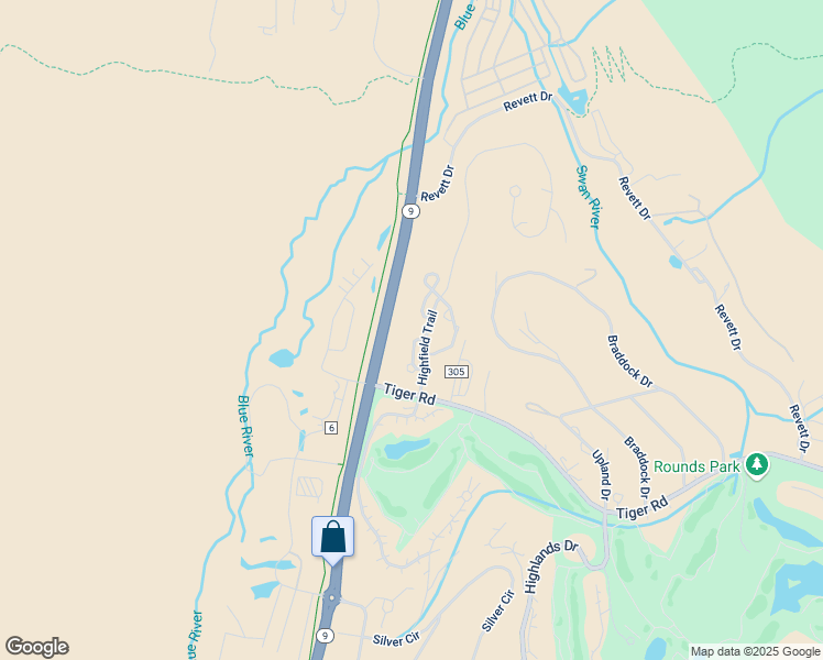 map of restaurants, bars, coffee shops, grocery stores, and more near 87 Chestnut Lane in Breckenridge