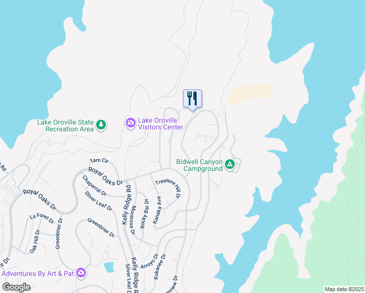 map of restaurants, bars, coffee shops, grocery stores, and more near 6270 Jack Hill Drive in Oroville