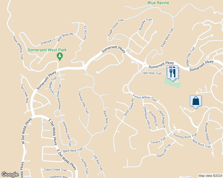 map of restaurants, bars, coffee shops, grocery stores, and more near 8865 Golfwood Court in Reno