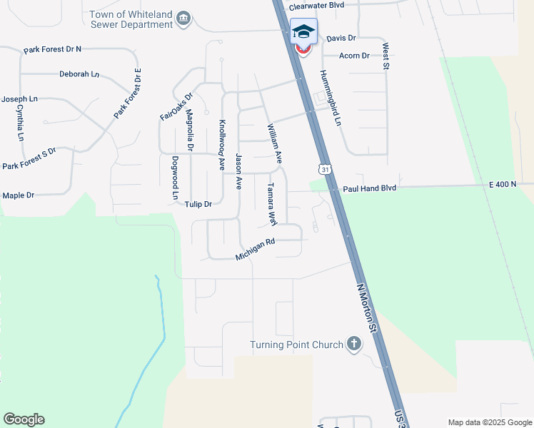 map of restaurants, bars, coffee shops, grocery stores, and more near 3964 Tamara Way in Franklin