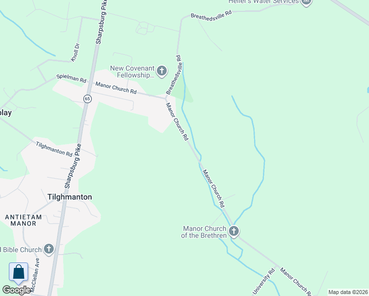 map of restaurants, bars, coffee shops, grocery stores, and more near 18355 Manor Church Road in Boonsboro