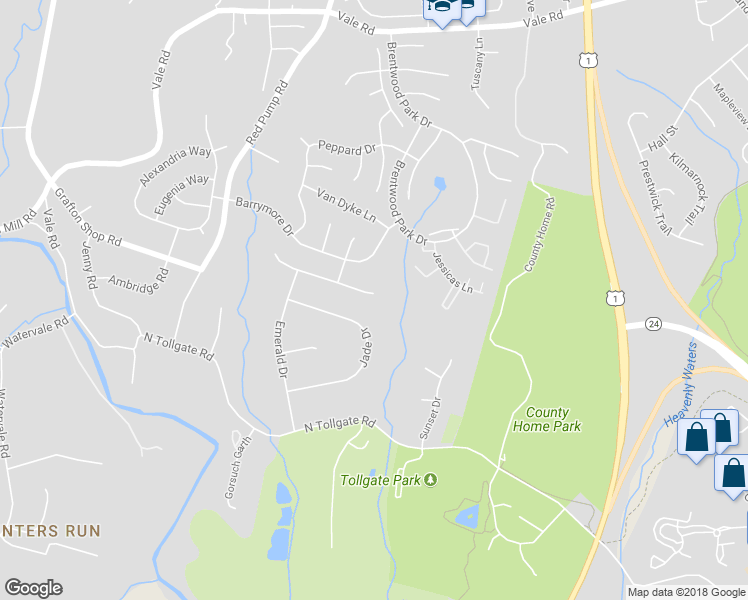 map of restaurants, bars, coffee shops, grocery stores, and more near 702 Lancaster Drive in Bel Air