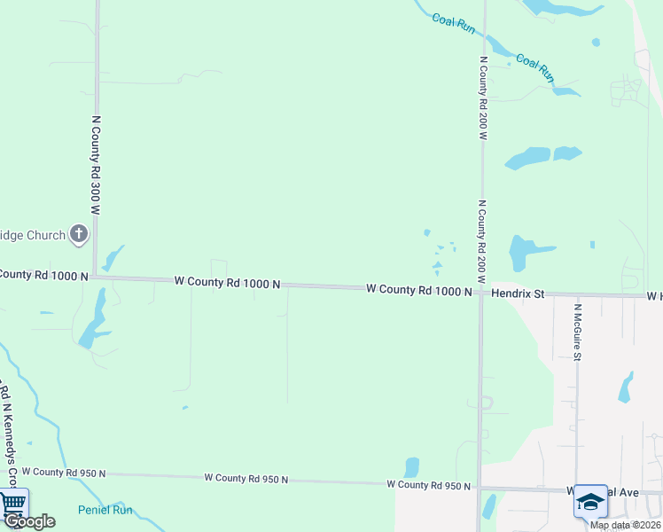 map of restaurants, bars, coffee shops, grocery stores, and more near 2370 W County Road 1000 N in Brazil