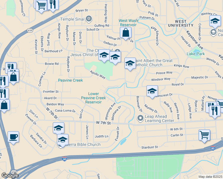 map of restaurants, bars, coffee shops, grocery stores, and more near 2649 Rayma Court in Reno