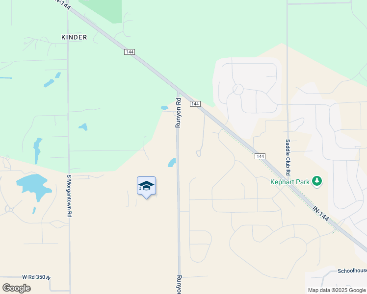 map of restaurants, bars, coffee shops, grocery stores, and more near 4011 North Road 450 West in Bargersville