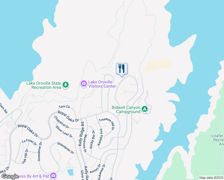 map of restaurants, bars, coffee shops, grocery stores, and more near 6335 Woodman Drive in Oroville