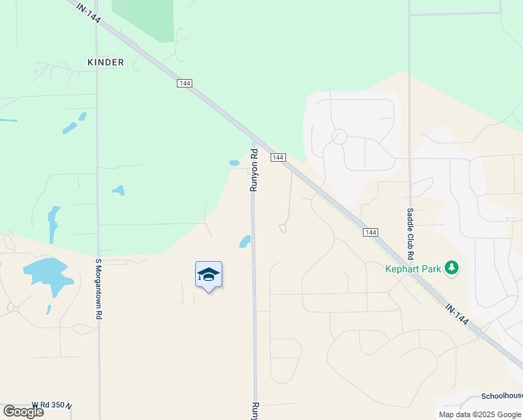 map of restaurants, bars, coffee shops, grocery stores, and more near 4011 North Road 450 West in Bargersville
