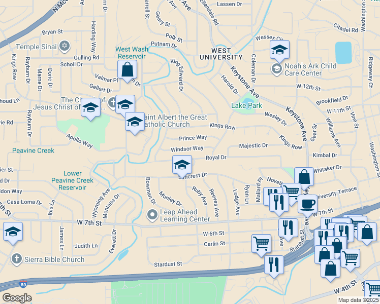 map of restaurants, bars, coffee shops, grocery stores, and more near 1985 Windsor Way in Reno