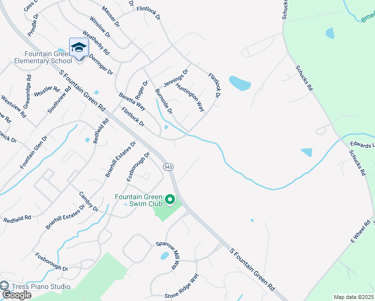 map of restaurants, bars, coffee shops, grocery stores, and more near 1622 Shady Tree Court in Bel Air