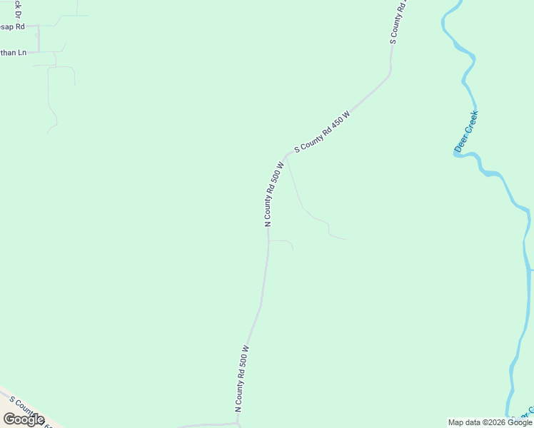 map of restaurants, bars, coffee shops, grocery stores, and more near South County Road 500 West in Putnam County