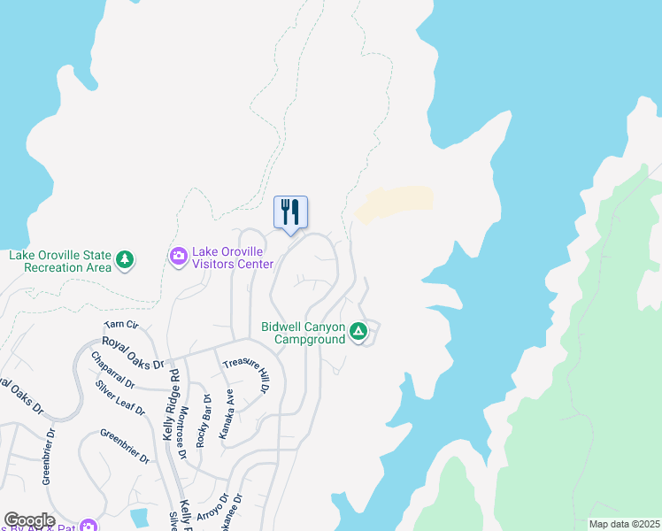 map of restaurants, bars, coffee shops, grocery stores, and more near 6406 Jack Hill Drive in Oroville